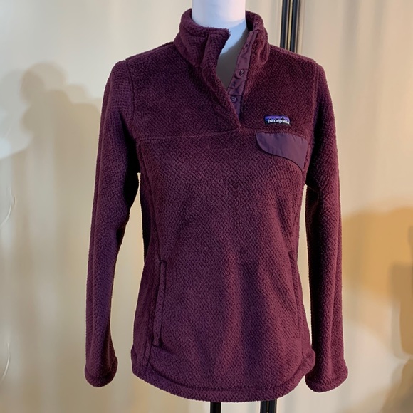 Patagonia Sweaters - Patagonia Re-Tool Snap- T Fleece Sz S, cranberry/wine color